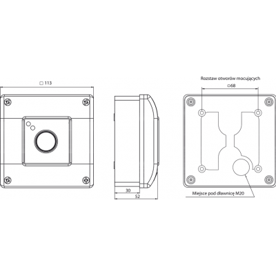 Ręczny przycisk ppoż wyłącznika prądu PWP 2Z 2LED zielony/czerwony 230V CNBOP SPAMEL (PWP1-W01-A-20-2LED7.)