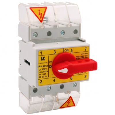 Rozłącznik izolacyjny 3P 80A z pokrętłem czerwonym RSI-3080W03 SPAMEL (RSI-3080W03)