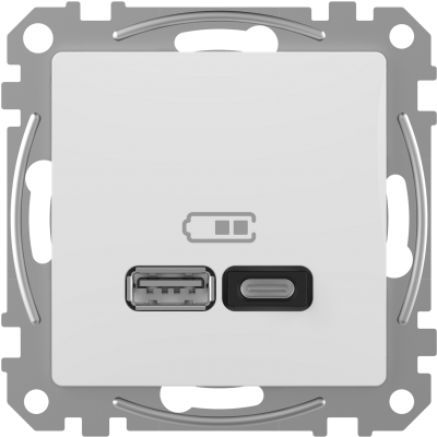 Sedna Design & Elements ładowarka USB A+C 45W białe SCHNEIDER (SDD111404)
