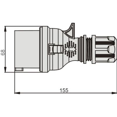 ELEKTROMET Wtyczka siłowa TWIST IP44 16A 5P 400V WPP-16A/5 ELEKTROMET (922070)