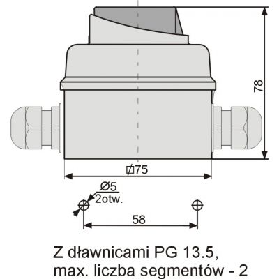 Łuk E12-13 Włącz-wyłącz  0-I IP-65 (921213)