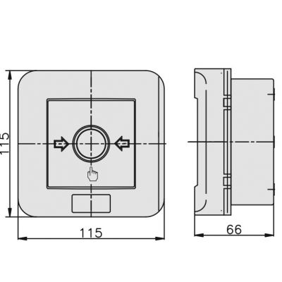 Ręczny ostrzegacz pożarowy 4R 12A IP65 WP-6s ROP A 921414 ELEKTROMET (921414)