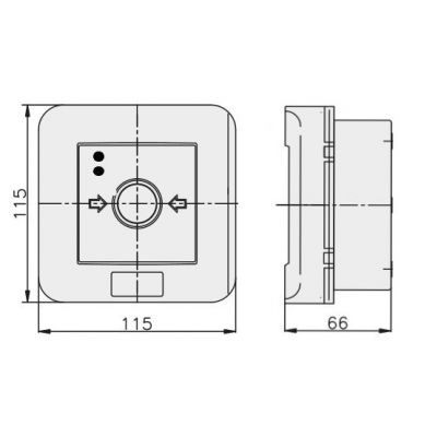 Przycisk przeciwpożarowego wyłącznika prądu PPWP typ PPWP-4 B/4 (NC-NO, NC-NO) nr kat. 904431 ELEKTROMET (904431)