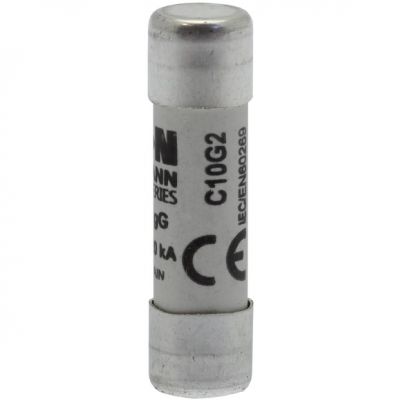 CYLINDRICAL FUSE 10 x 38 2A GG 500V AC Wkładka cylindryczna 10 x 38mm 2A GG 500V AC C10G2 EATON (C10G2)
