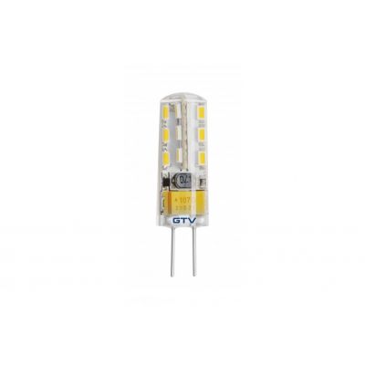 Żarówka LED SMD 3014 silikon neutralny biały G4 2W 12V DC 140lm 360 stopni LD-G4SI15-45 GTV (LD-G4SI15-45)