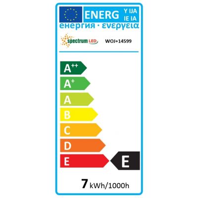 LED GLS E-27 230V 7W COG WW CLEAR  WOJ+14599 Spectrum Led (WOJ+14599)