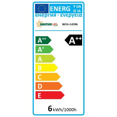 Żarówka LED KULKA E27 230V 6W COG ciepła biel CLEAR WOJ+14396 SPECTRUM (WOJ+14396)