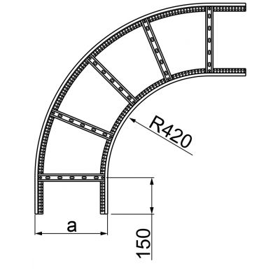 LDP/LDOP600H60 Łuk 90° (466860)