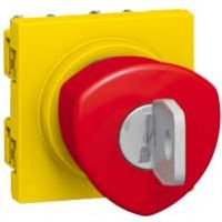 Mosaic Wyłącznik Bezpieczeństwa Na Klucz 2 Moduły Żółto/Czerwony 10A-250V~ 076601 LEGRAND (076601)