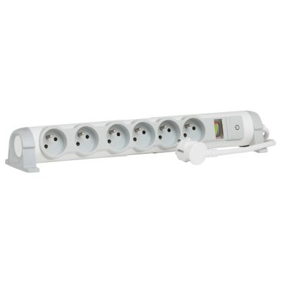 Przedłużacz 6x2P+Z - Safe Control (Kontrola Obciążenia) - Z Wyłącznikiem - 1,5M 50093 050093 LEGRAND (050093)