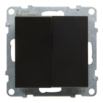 Suno Łącznik Schodowy Podwójny - 10 Ax - 250V~ - Zaciski Automatyczne Czarny 721408 LEGRAND (721408)