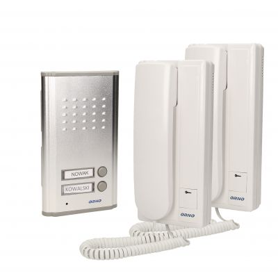 Zestaw domofonowy 2-rodzinny, podtynkowy, FOSSA MULTI OR-DOM-RL-903 ORNO (OR-DOM-RL-903)