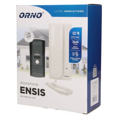 Zestaw domofonowy jednorodzinny, wandaloodporny, ENSIS OR-DOM-RL-913 ORNO (OR-DOM-RL-913)