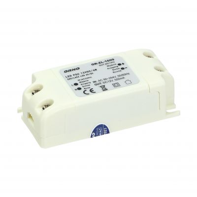 Zasilacz LED 12V DC 6W 0,5A IP20 OR-ZL-1609 ORNO (OR-ZL-1609)