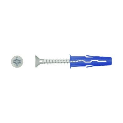 Kołek uniwersalny UNO 8mm z wkrętem 4,5x50mm /100szt./ – do podłoży pełnych i otworowych (UNO-08+450)