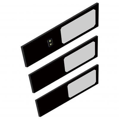PLANA zestaw 3 lamp podszafkowych LED, 3x4W, 3x240lm, 4000K, z włącznikiem bezdotykowym, czarne (AD-OM-6477L4/B)