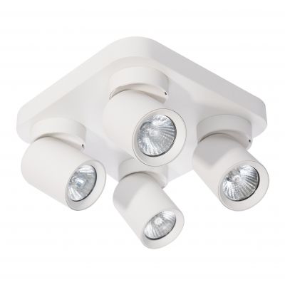 MALTA SP 4, oprawa ścienno-sufitowa, GU10 max. 4x12W, IP20, biała, kwadratowa podstawa (AD-OP-6486WGU10)