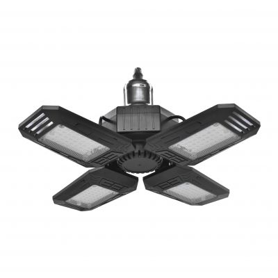 SYRIUSZ LED lampa warsztatowa składana 4-skrzydłowa, E27, 72W, 4000K, 6480lm (WL-14)