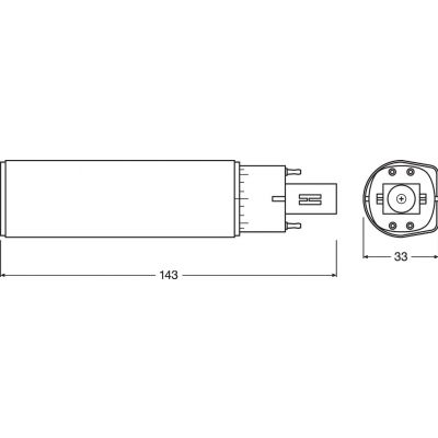 DULUX D E LED FR 13 ECG, AC mains 6W 840 G24q-1 TRZONKI SPECJALNE LEDVANCE (4058075559103)