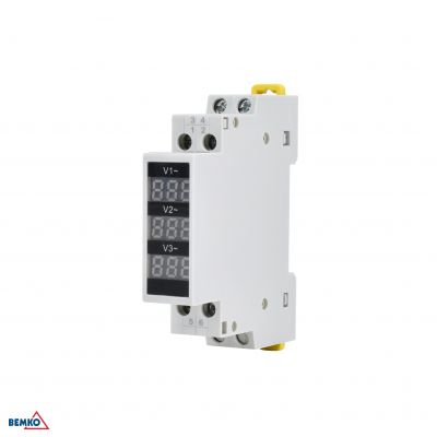 Woltomierz lampka kontrolka modułowa Wskaźnik napięcia 3F cyfrowy 80-500V SCHELINGER (A16-NV-3F)