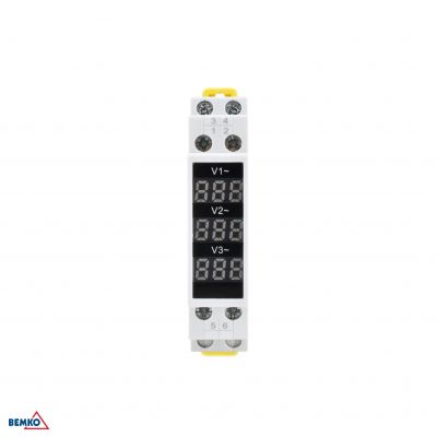 Woltomierz lampka kontrolka modułowa Wskaźnik napięcia 3F cyfrowy 80-500V SCHELINGER (A16-NV-3F)