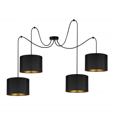 KYLO 4P E27, lampa wisząca, max. 4x60W, czarna (AD-LD-6451BE27T)