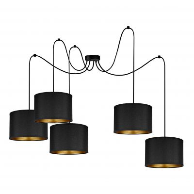 KYLO 5P E27, lampa wisząca, max. 5x60W, czarna (AD-LD-6452BE27T)