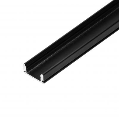 Profil aluminiowy do taśm LED, 2000 x 17 x 7 mm, nawierzchniowy, czarny (AD-LP-6506B/2M)
