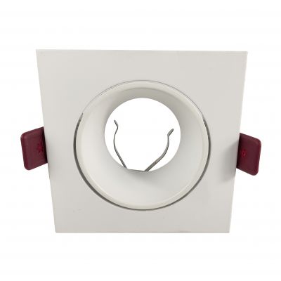 FONDI SC ramka dekoracyjna oprawy punktowej, MR16/GU10 max. 50W, kwadrat, stała, aluminiowa, biała (AD-OD-6523/W)