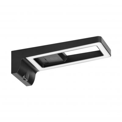 ARTUS lampka podszafkowa LED 3W, 225lm, 4000K, z włącznikiem dotykowym i USB, czarna (AD-OM-6474L4/B/USB)