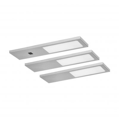 PLANA zestaw 3 lamp podszafkowych LED, 3x4W, 3x240lm, 4000K, z włącznikiem bezdotykowym, szare (AD-OM-6477L4/G)