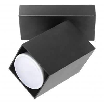 KUBAR SP 1, oprawa ścienno-sufitowa, GU10 max. 35W, IP20, czarna (AD-OP-6509BGU10)