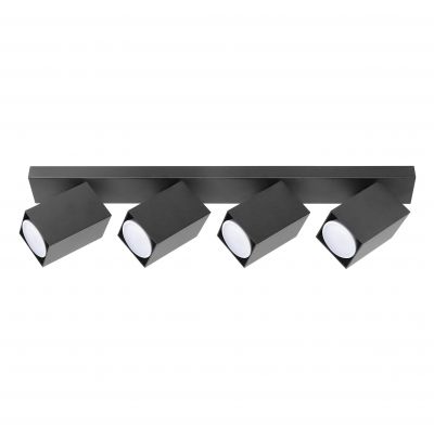 KUBAR SP 4, oprawa ścienno-sufitowa, GU10 max. 4x35W, IP20, czarna (AD-OP-6512BGU10)