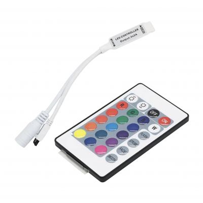 Sterownik LED RGB IR 12V 6A 72W z pilotem 24 przyciski (AD-TL-6500/P24)