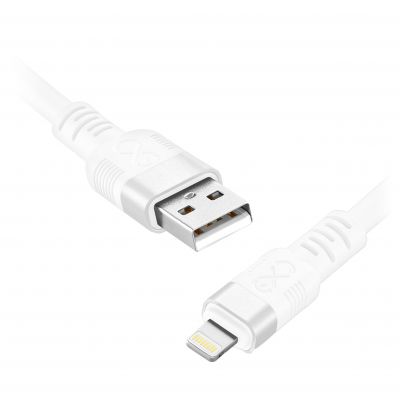 Kabel USB-A - Lightning eXc WHIPPY Pro, 2M (12W, szybkie ładowanie), kolor mix ciemny* (*wysyłany lo (CABEXCWHPLIGH2.0DMIX)