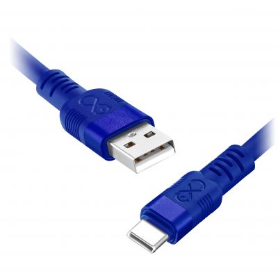 Kabel USB-A - USB-C eXc WHIPPY Pro, 2M (60W, szybkie ładowanie), kolor mix pastelowy* (*wysyłany los (CABEXCWHPUSBC2.0PMIX)