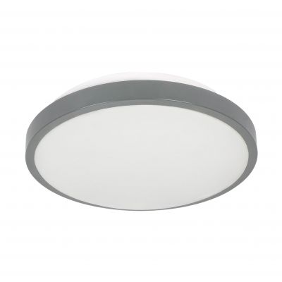 SELENE plafon, 2xE27 z mikrofalowym czujnikiem ruchu, 2x60W, klosz matowy - polistyren, IP54, szary (CL/2XE27-10MV/G)