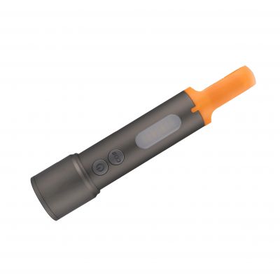 Latarka LED SMD 10W + COB 2W, 350lm, 1200 mAh, funkcja zoom, kolorowe nakładki (LT-18)