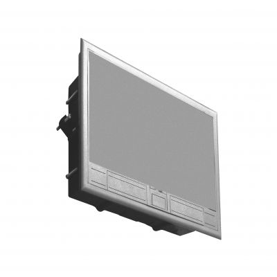 Puszka podłogowa na gniazda modułowe 8 x 45x45mm lub 16 x 22,5x45mm, pokrywa: stal nierdzewna, czarn (OR-GP-9203/SS)