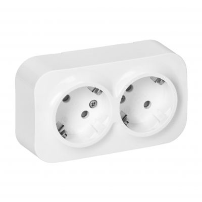ToDo Gniazdo podwójne 2x2P+Z, 16A/230VAC, IP20,Schuko,Białe 10 sztuk (OR-OE-7206(GS)/W/10)