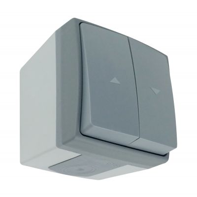 Łącznik roletowy AQUATIC PRO IP55, 10A, 230V AC, Szaro-Grafitowy, 10 sztuk (OR-OE-7408/GR/10)