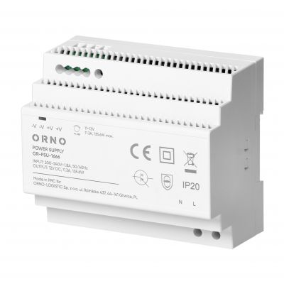 Zasilacz na szyne DIN 12VDC 11.3 A 135.6W 6 modułów (OR-PSU-1666)