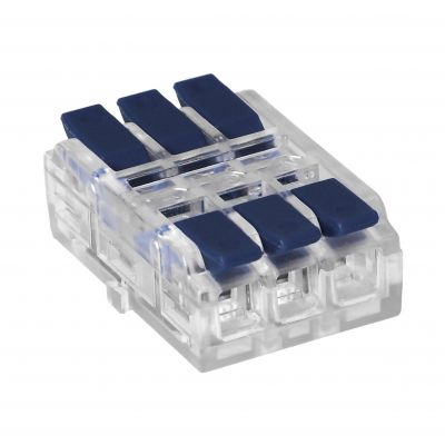 Złączka instalacyjna zaciskowa 3-przewodowa, dwustronna; na dowolny przewód 0,75-4mm2; IEC 250V/32A; (OR-SZ-8021/3/B4)