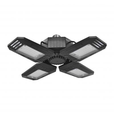 SYRIUSZ LED lampa warsztatowa składana 4-skrzydłowa, E27, 72W, 4000K, 6480lm (WL-14)