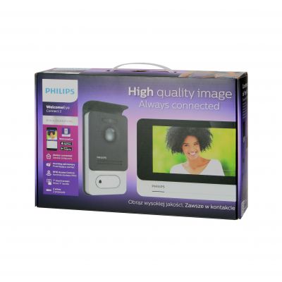 Philips WelcomeEye Connect 2, zestaw wideodomofonowy, monitor 7&quot;, dotykowy, menu OSD, WI-FI + APP na 531136 ORNO (531136)