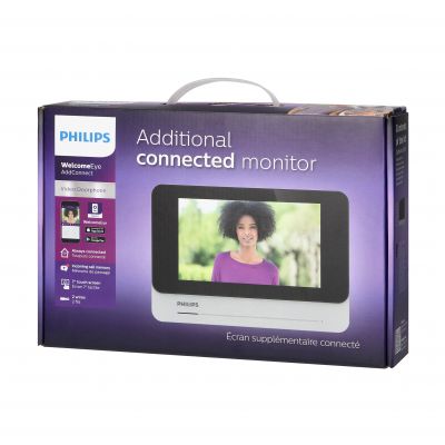 Philips WelcomeEye AddConnect, monitor, LCD 7 cal WI-FI + APP na telefon, sterowanie bramą, interkom, ORNO (531138)