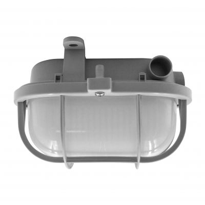 OVAL 7040T/P, oprawa oświetleniowa, 40W, E27, IP44, IK10, klosz poliwęglan matowy, podstawa poliprop (A1110SZ-MP)