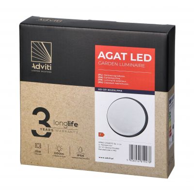 AGAT LED 15W, oprawa ogrodowa, 1100lm, IP54, 4000K, szara ORNO (AD-OP-6112GLPM4)