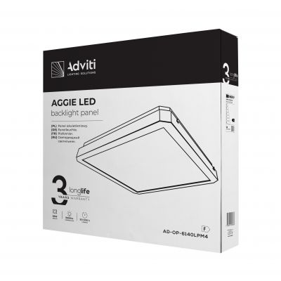 AGGIE LED 38W oprawa oświetleniowa, 3500lm, IP20, 4000K, stalowa obudowa+PC AD-OP-6140LPM4 ORNO (AD-OP-6140LPM4)