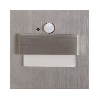 TRACO LED 1,5W, oprawa schodowa podtynkowa, 12VDC, 30lm, 3000K, satyna, czujnik ruchu i zmierzchu (AD-OS-6165LR3/N)